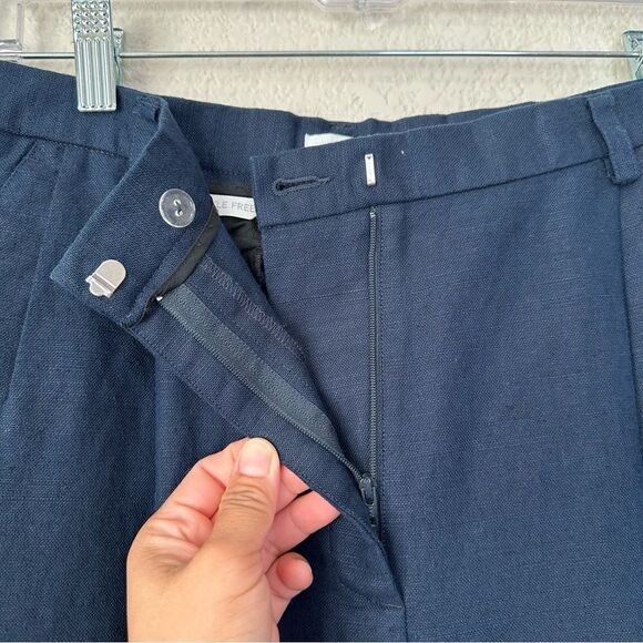 NWT Liz Claiborne Linen Blend Kylie Navy Blue Wrinkle Free Pants - Picture 3 of 13